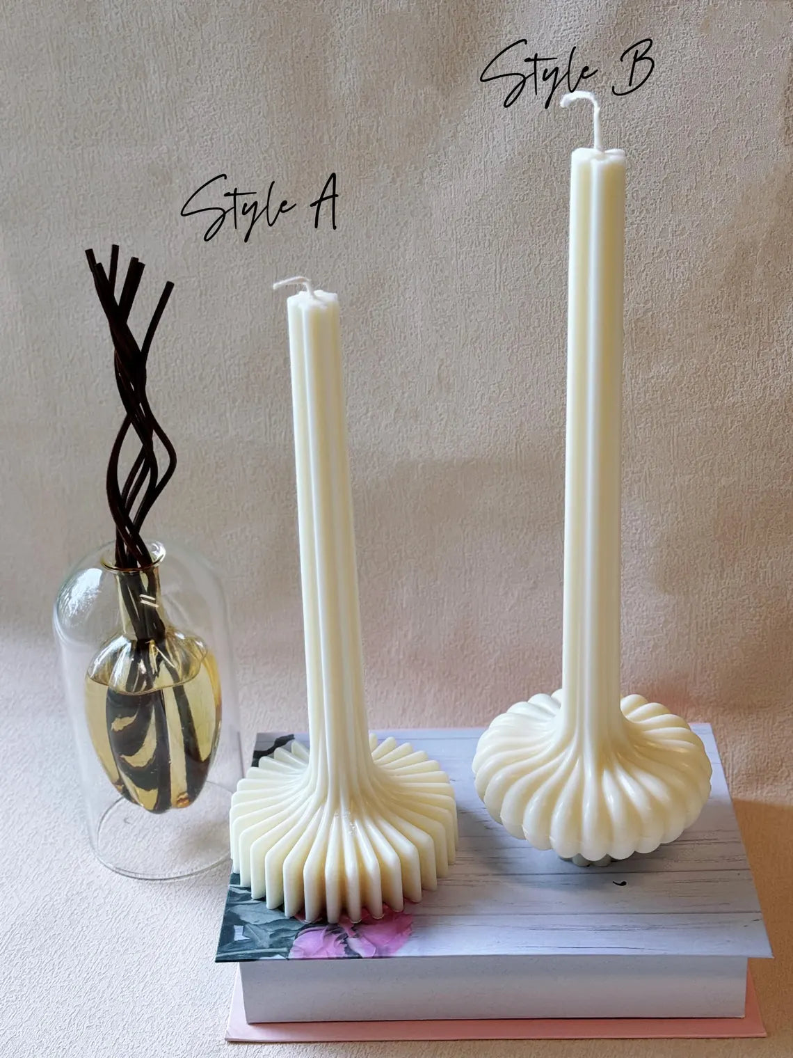 Elegant Latern Pillar Soy Wax Sculpture Candle • Home Decor • Unique Gift Idea