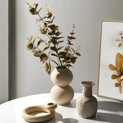 Modern Minimalist Ceramic Vase Flower Ornaments